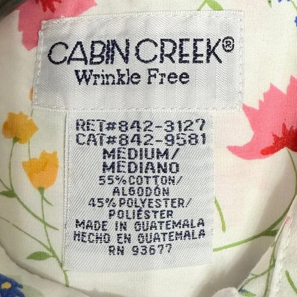 #10) Cabin Creek Wrinkle Free Floral Shirt - Picture 7 of 7